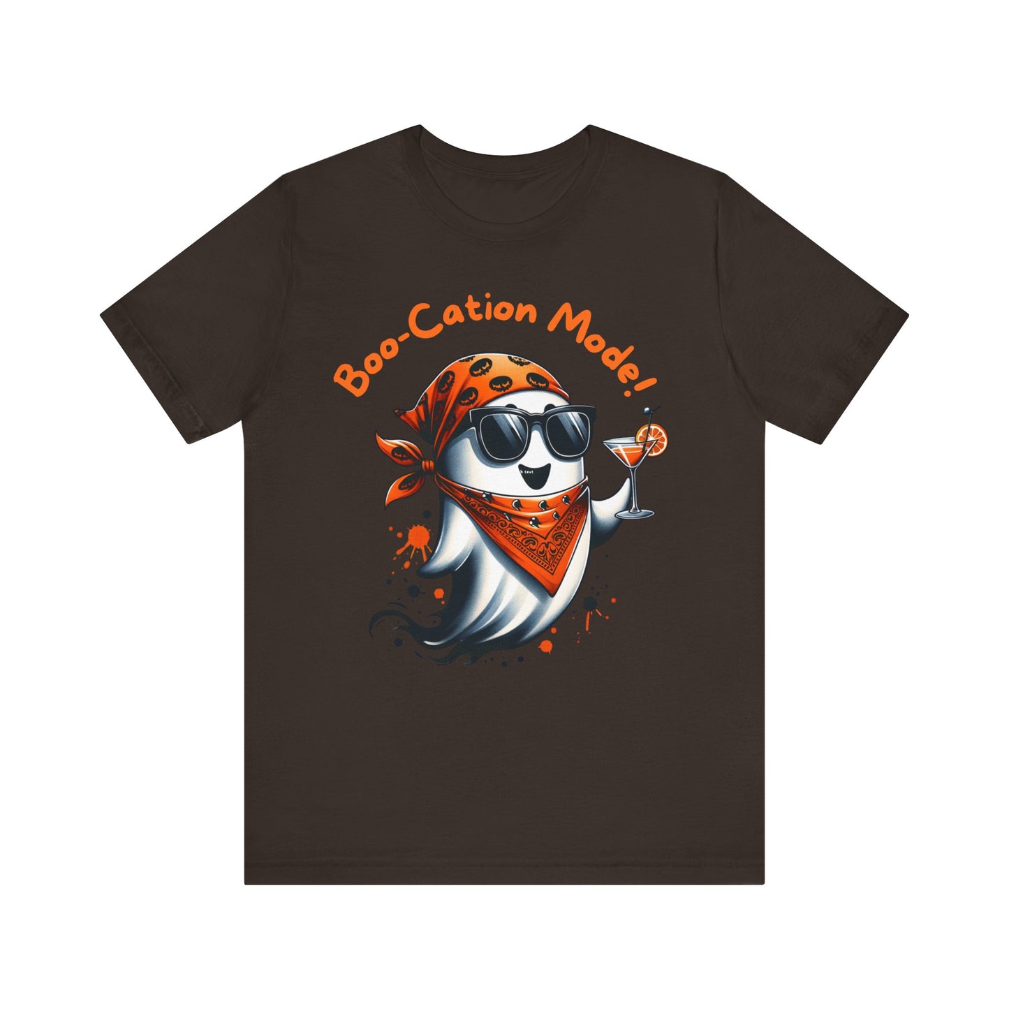 Boo-Cation Mode Ghost Tee, Halloween Shirt, Funny Ghost T-Shirt, Cute Summer Vacation Tee, Spooky Casual Wear