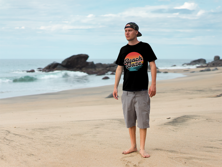 Beach Vibes Unisex Jersey Tee | Casual Summer Shirt, Beachwear, Vacation Outfit, Graphic Tee, Gift for Beach Lovers