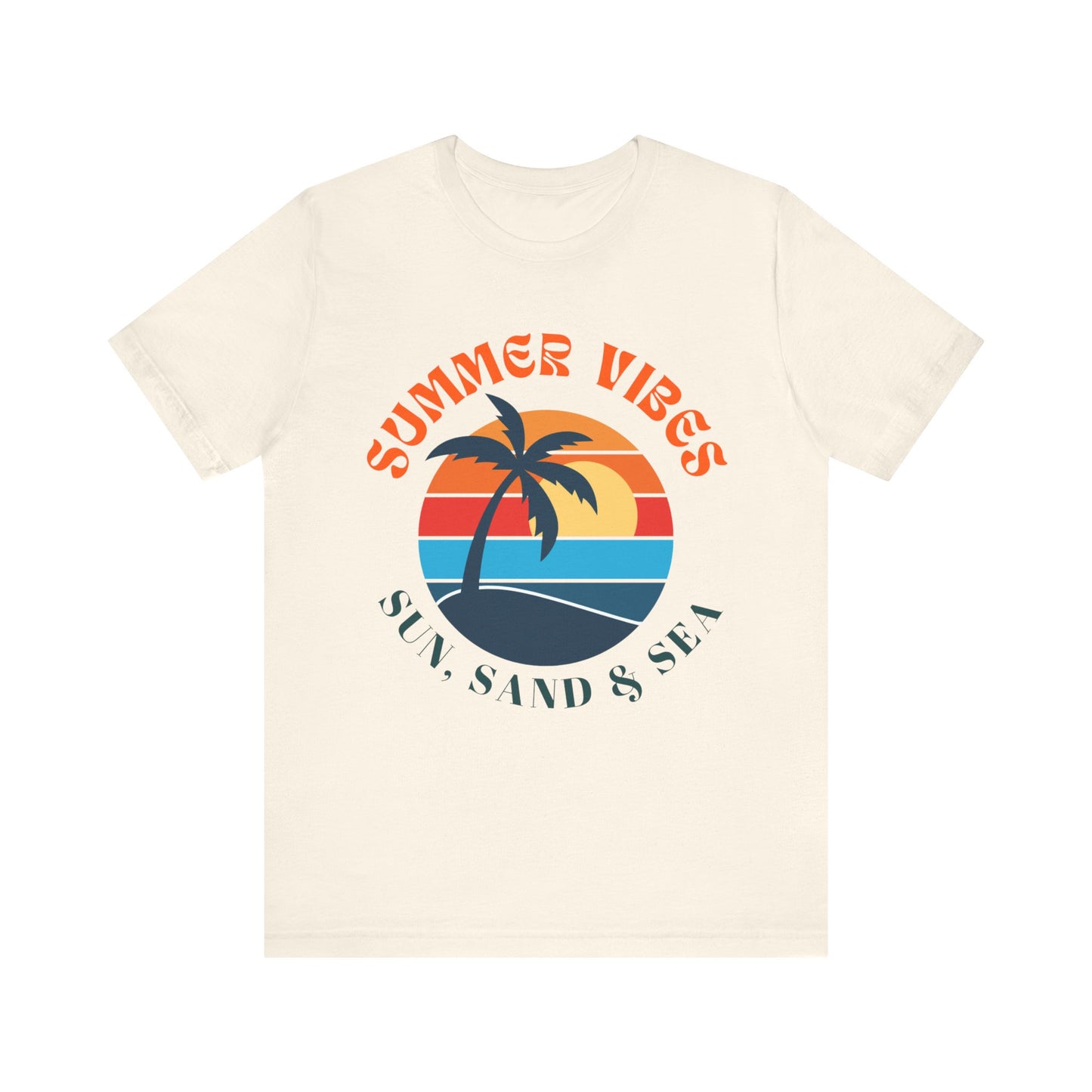 Unisex Summer Vibes Tee, Beach T-Shirt, Vacation Outfit, Casual Wear, Graphic Tee, Gift for Beach Lovers