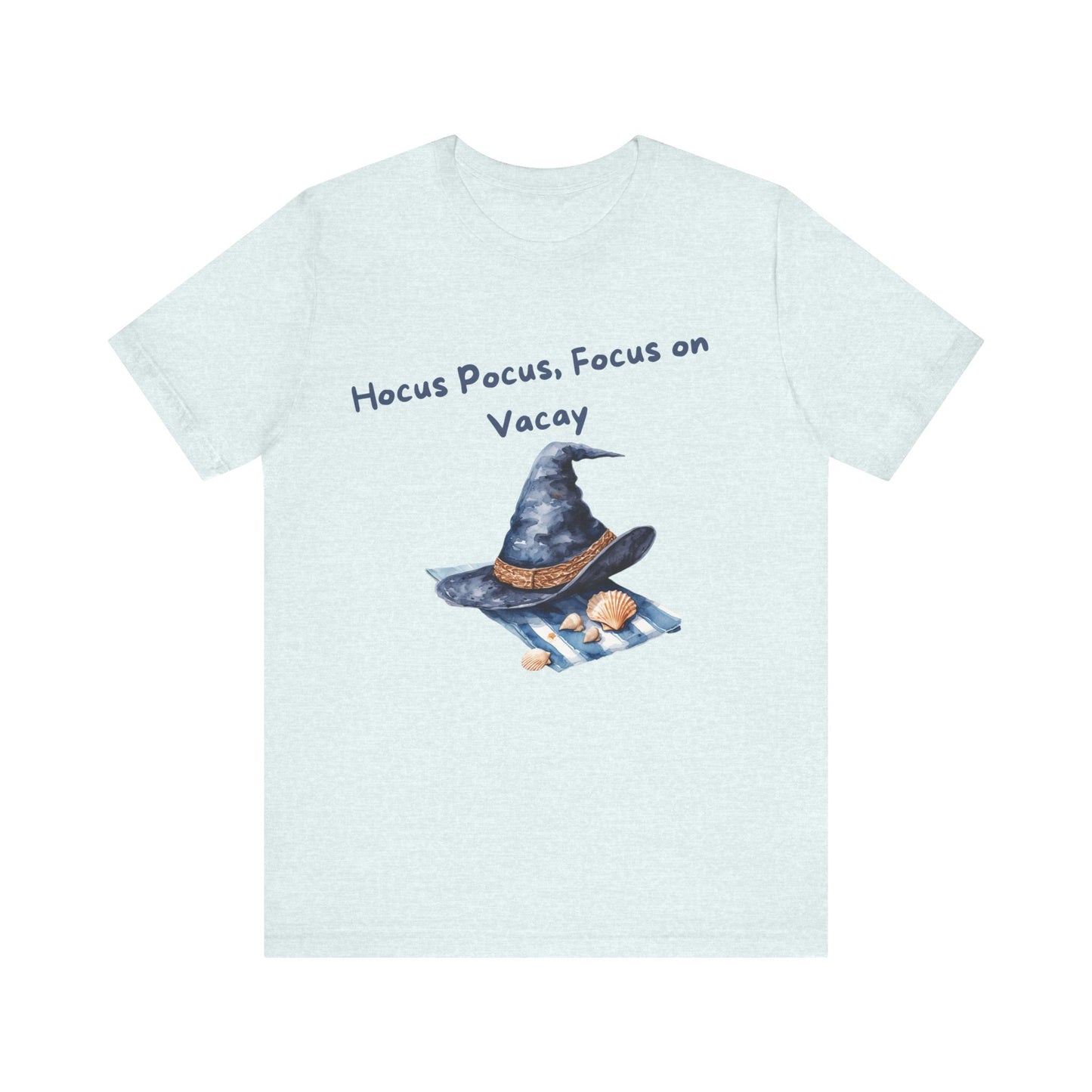 Hocus Pocus Vacation Tee, Fun Summer T-Shirt, Witch Hat Graphic Shirt, Gift for Vacation Lovers, Witchy Summer Style