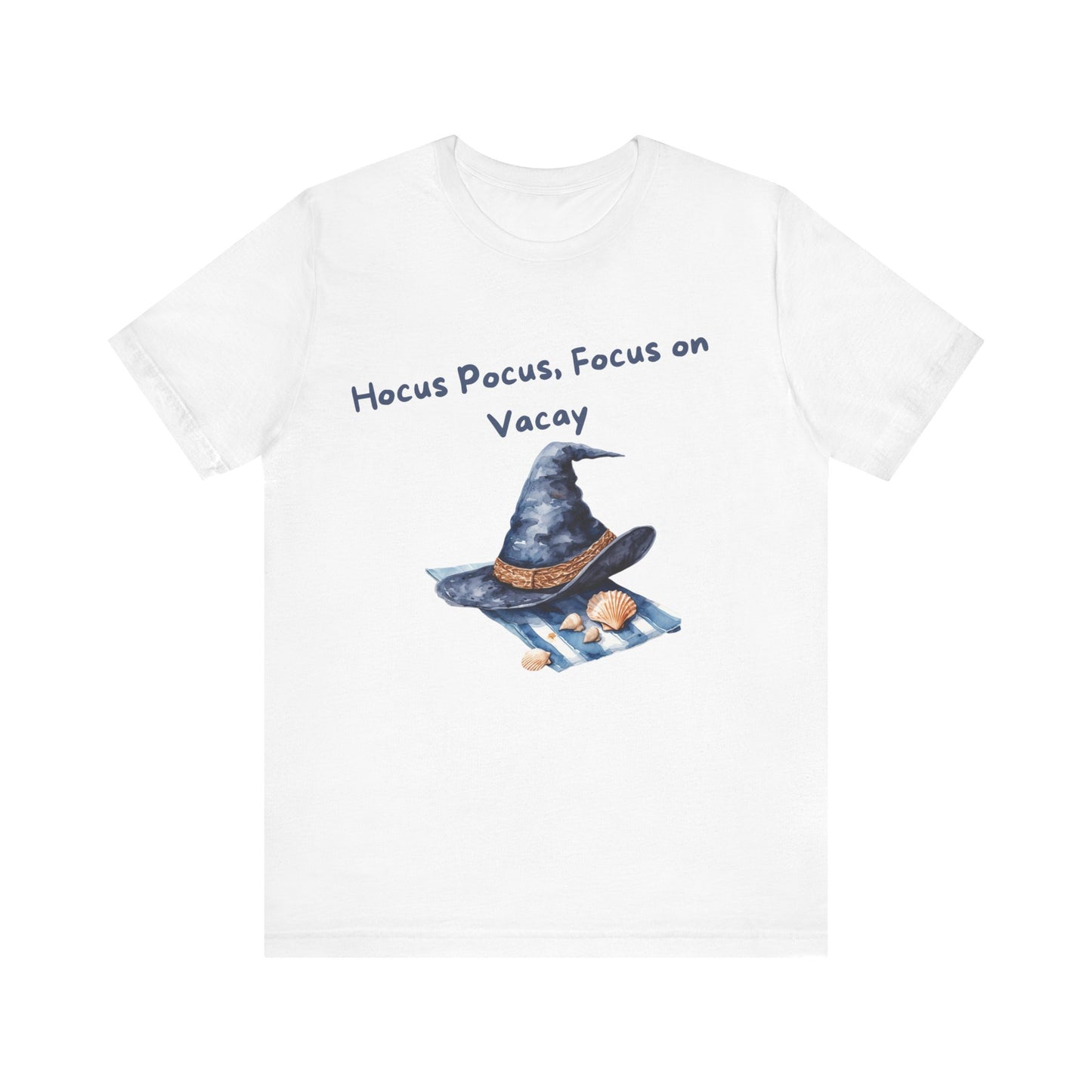 Hocus Pocus Vacation Tee, Fun Summer T-Shirt, Witch Hat Graphic Shirt, Gift for Vacation Lovers, Witchy Summer Style