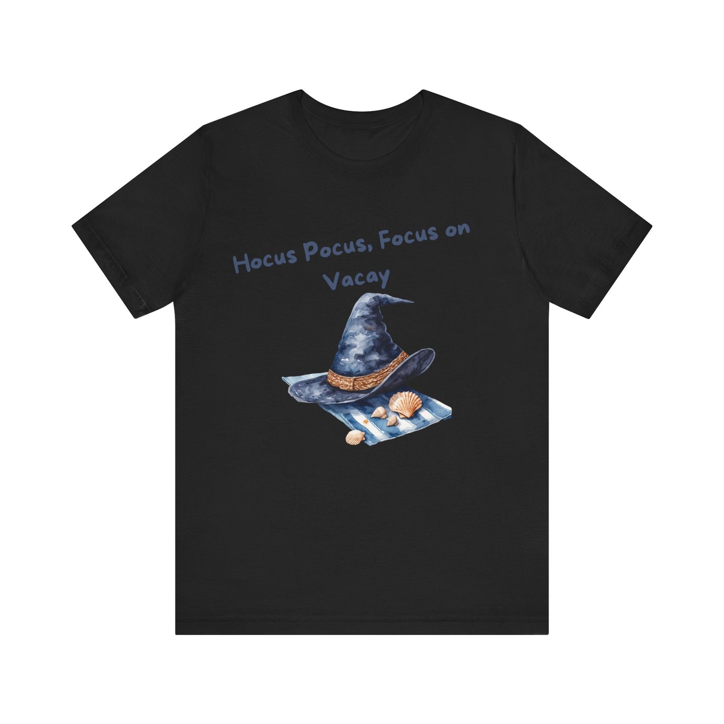 Hocus Pocus Vacation Tee, Fun Summer T-Shirt, Witch Hat Graphic Shirt, Gift for Vacation Lovers, Witchy Summer Style